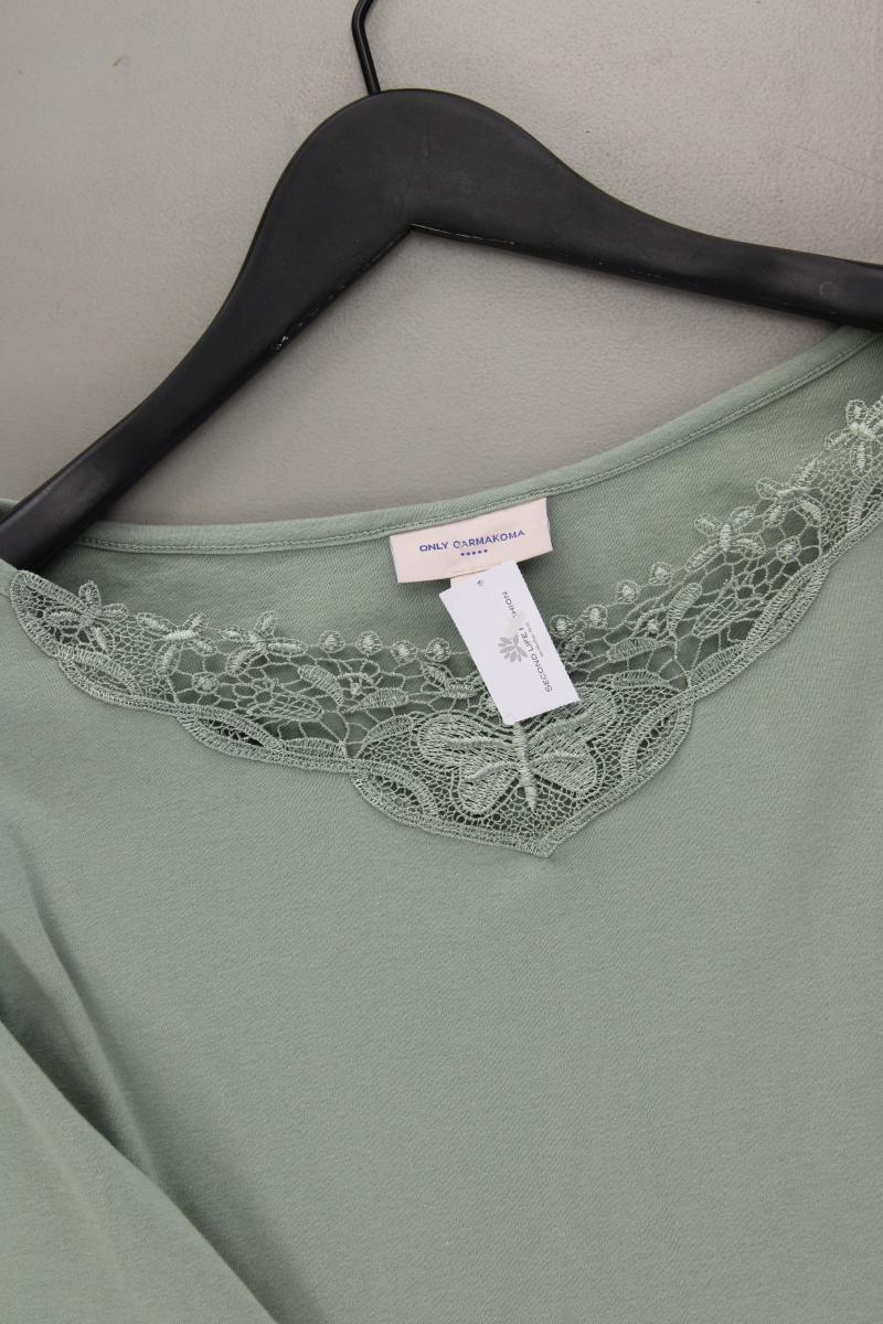 Only Carmakoma Langarmshirt salbeifarben Gr. 46/48 grün aus Baumwolle