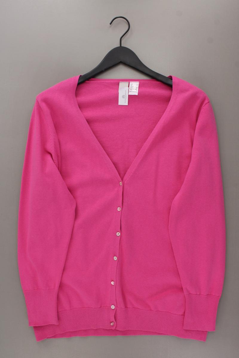Heine Strickjacke Gr. 50 Langarm pink aus Baumwolle