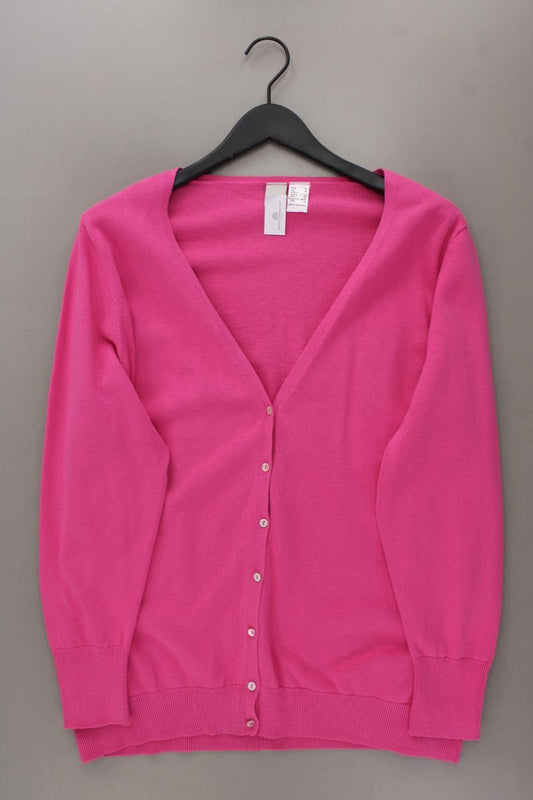 Heine Strickjacke Gr. 50 Langarm pink aus Baumwolle