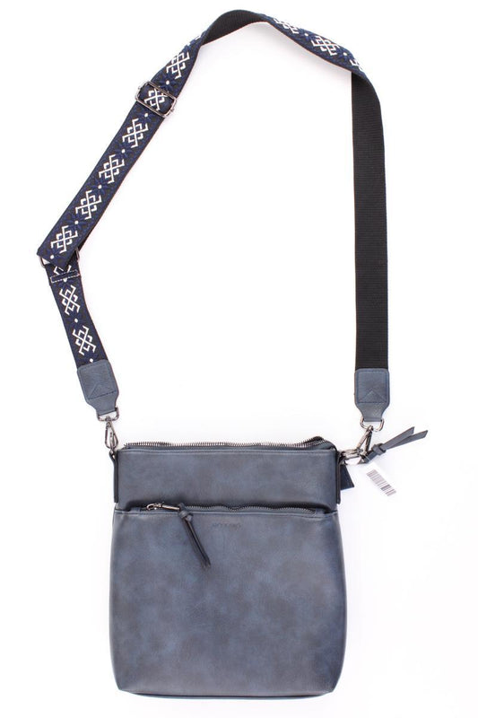 Roulens Tasche neuwertig blau aus Kunstleder