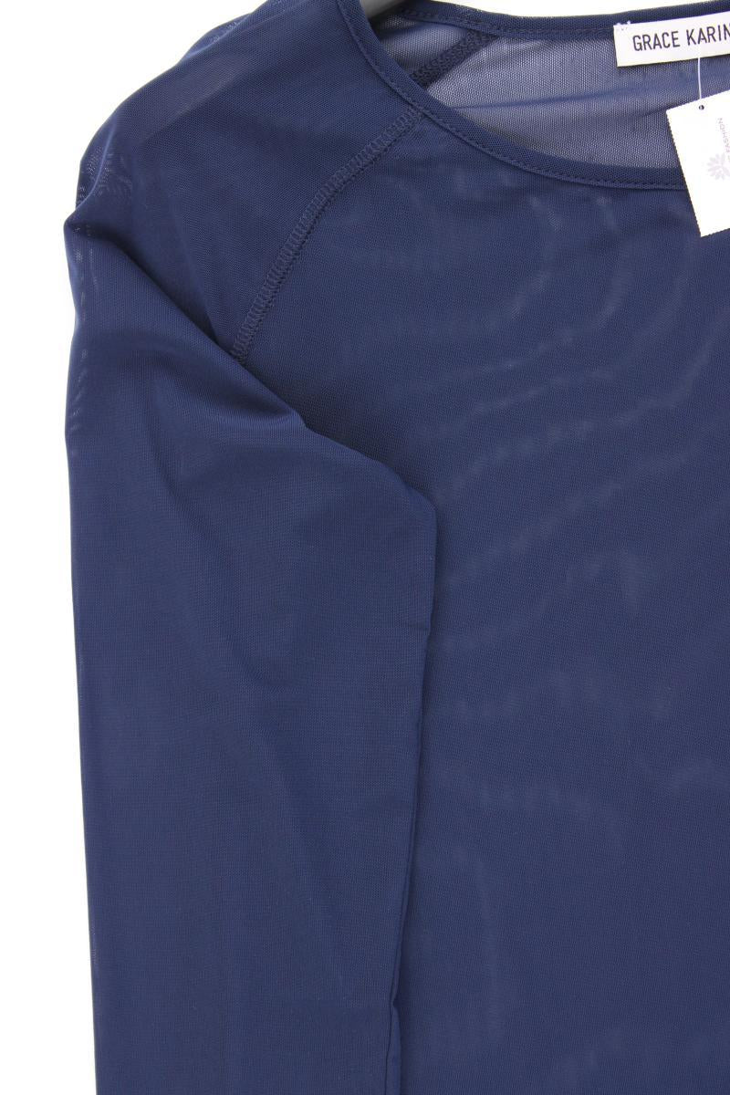 Grace Karin Mesh Shirt Gr. XXL Langarm blau aus Polyester