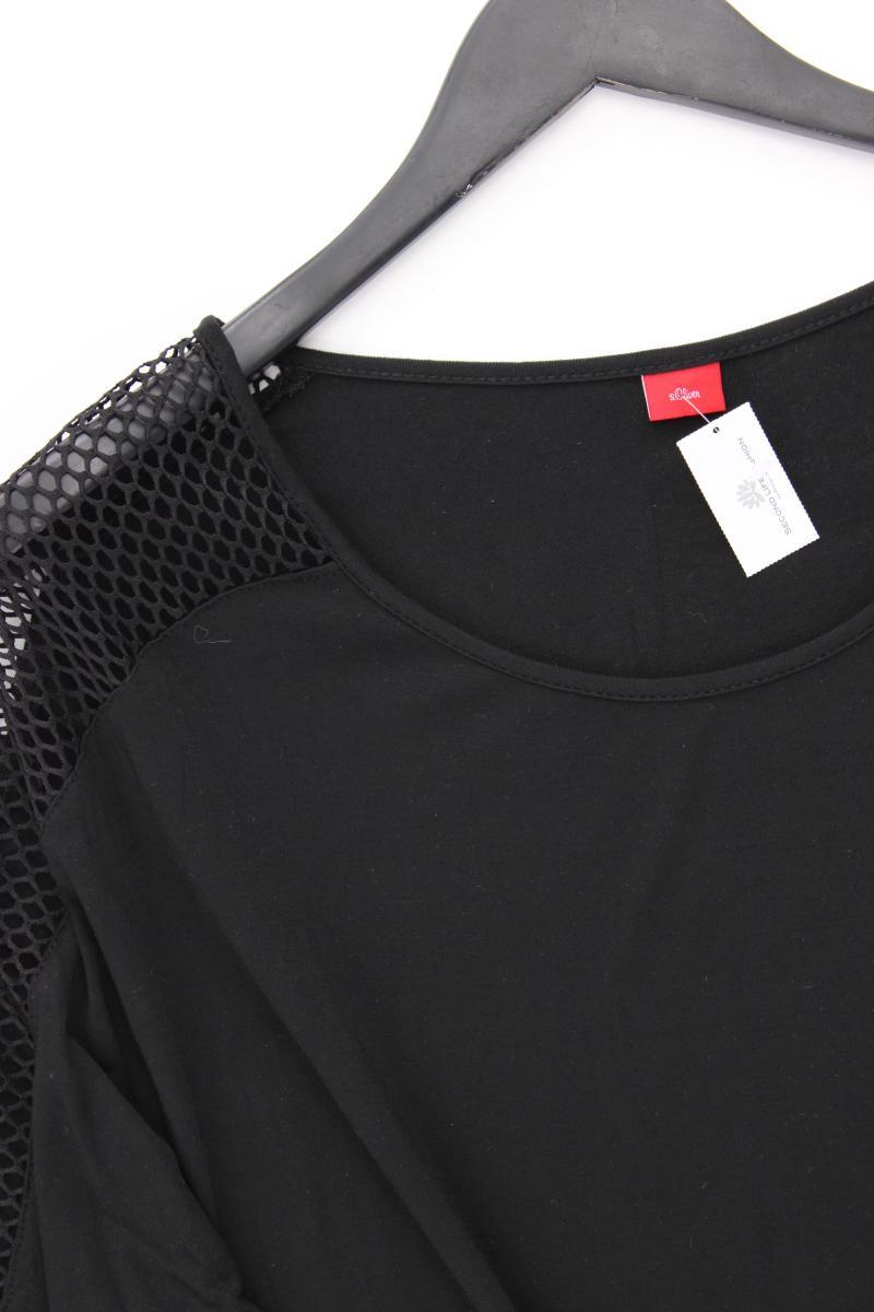 s.Oliver T-Shirt Gr. 48/50 Kurzarm schwarz aus Viskose