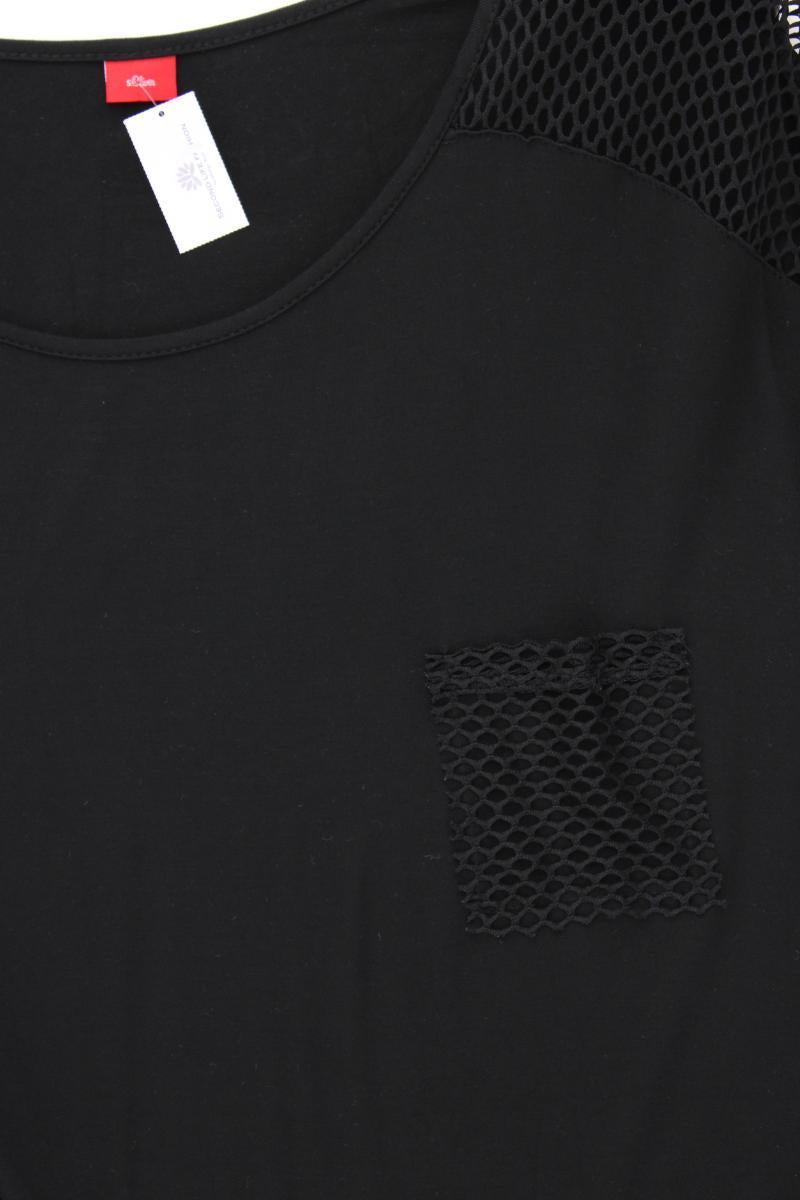 s.Oliver T-Shirt Gr. 48/50 Kurzarm schwarz aus Viskose