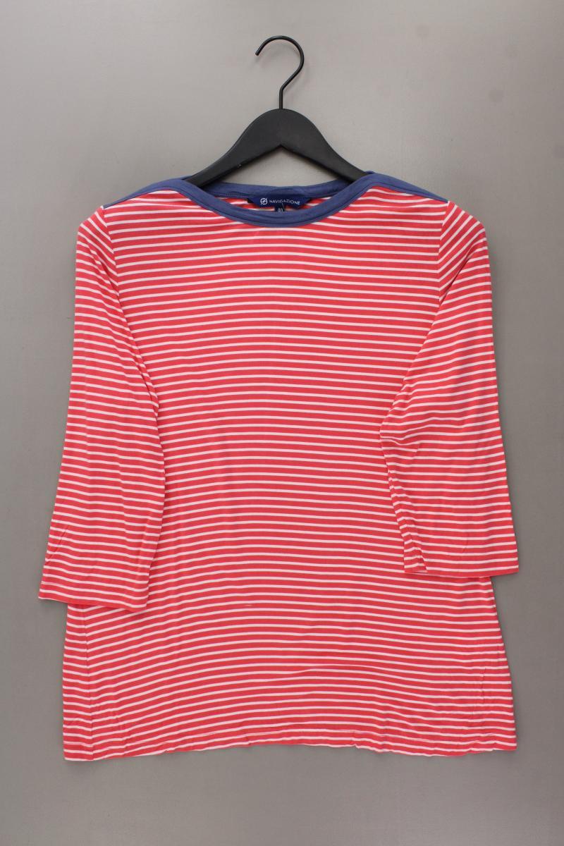 Navigazione Ringelshirt Gr. 40 gestreift 3/4 Ärmel rosa aus Viskose