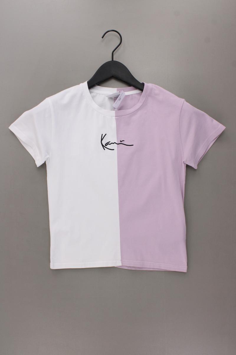 KARL KANI Cropped Shirt Gr. M Kurzarm lila aus Baumwolle