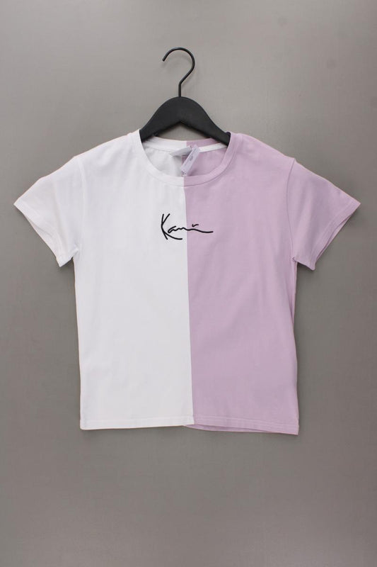 KARL KANI Cropped Shirt Gr. M Kurzarm lila aus Baumwolle
