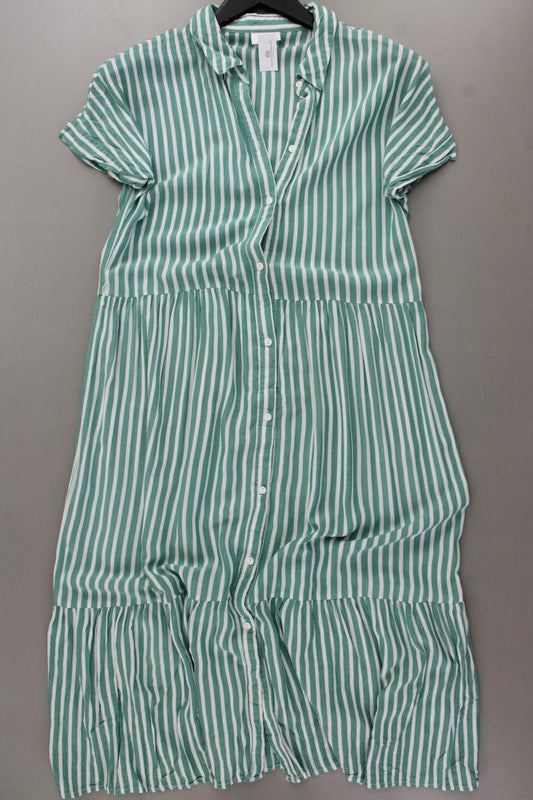 Vila Kurzarmkleid Gr. 40 gestreift grün aus Viskose