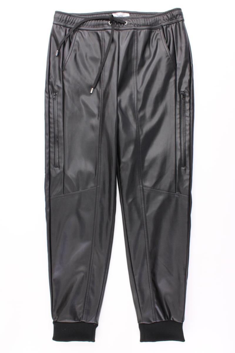 Heine Kunstlederhose Gr. 38 schwarz aus Polyester