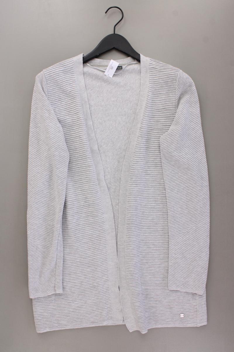 Street One Strickjacke Gr. 38 Langarm grau aus Viskose