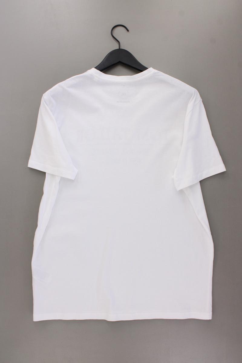 Tom Tailor Printshirt für Herren Gr. XXL Kurzarm weiß aus Baumwolle