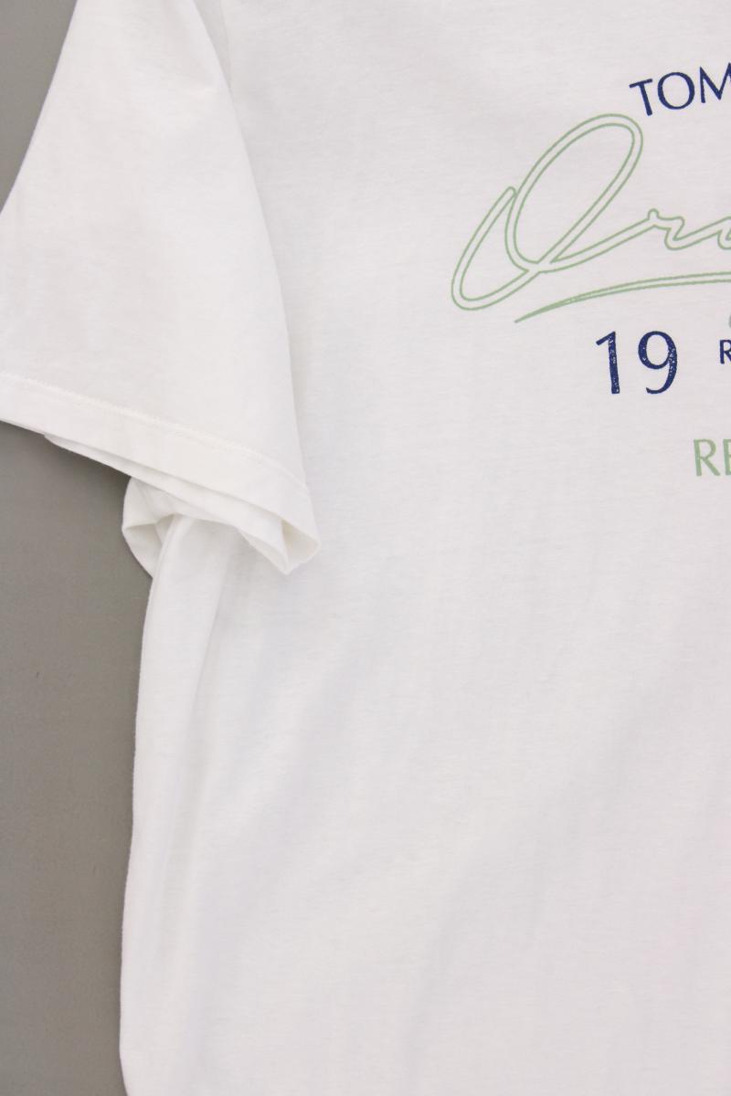 Tom Tailor Printshirt für Herren Gr. XXL Kurzarm weiß aus Baumwolle