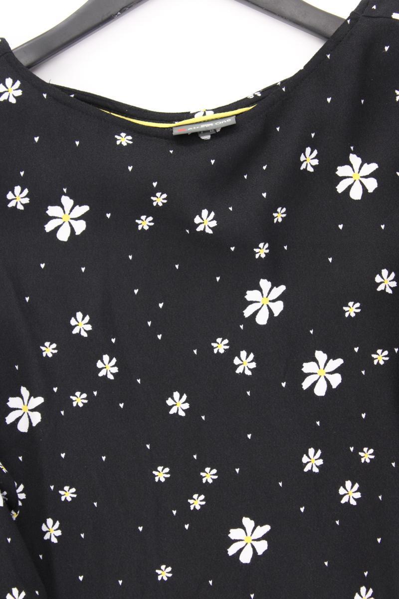 Street One Classic Bluse Gr. 38 mit Blumenmuster 3/4 Ärmel schwarz aus Viskose