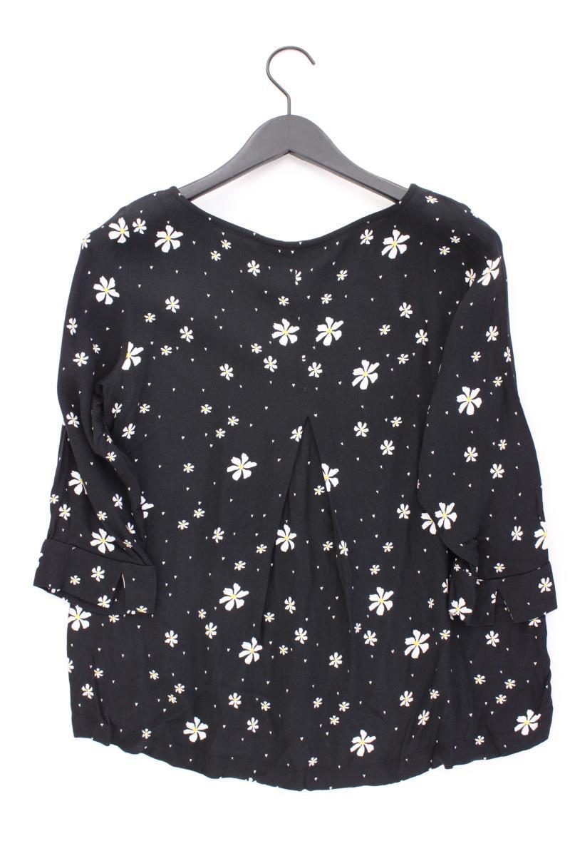 Street One Classic Bluse Gr. 38 mit Blumenmuster 3/4 Ärmel schwarz aus Viskose