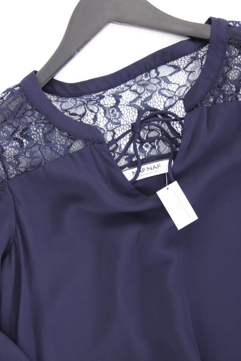 NAF NAF Langarmkleid Gr. M blau aus Polyester