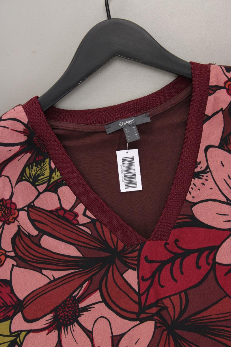 Esprit Kurzarmbluse Gr. M mit Blumenmuster lila