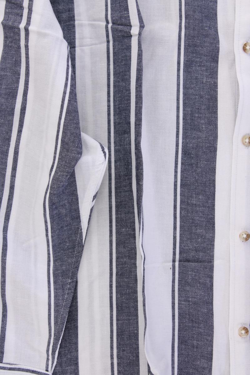 Jack & Jones Langarmhemd Gr. 6XL für Herren Gr. XXXL gestreift blau