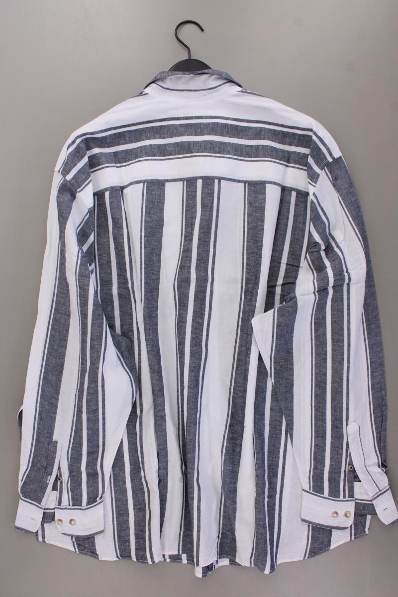 Jack & Jones Langarmhemd Gr. 6XL für Herren Gr. XXXL gestreift blau