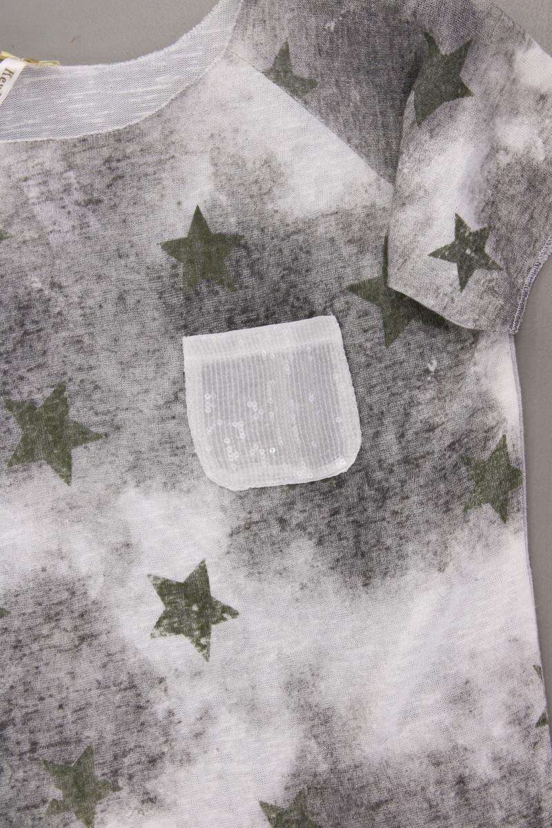 Key Largo Shirt mit Sternenmuster Gr. S Kurzarm grau aus Viskose