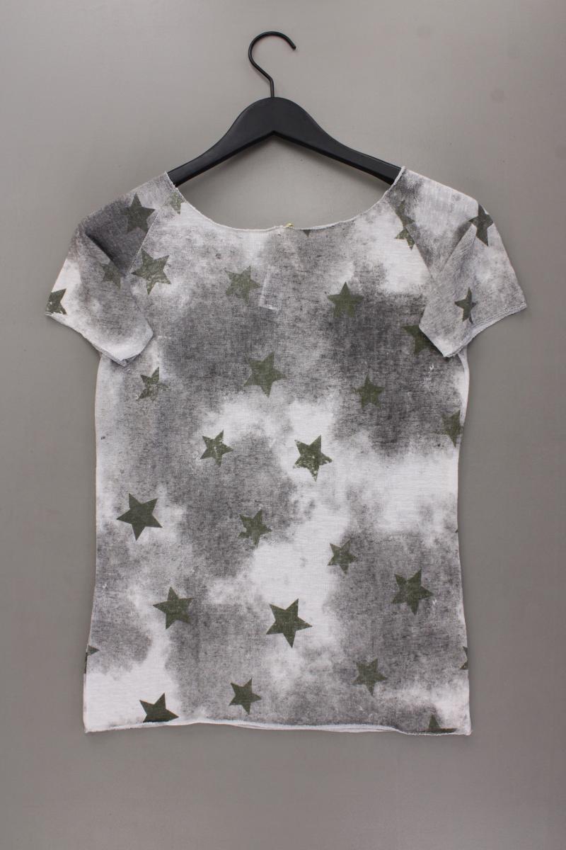 Key Largo Shirt mit Sternenmuster Gr. S Kurzarm grau aus Viskose