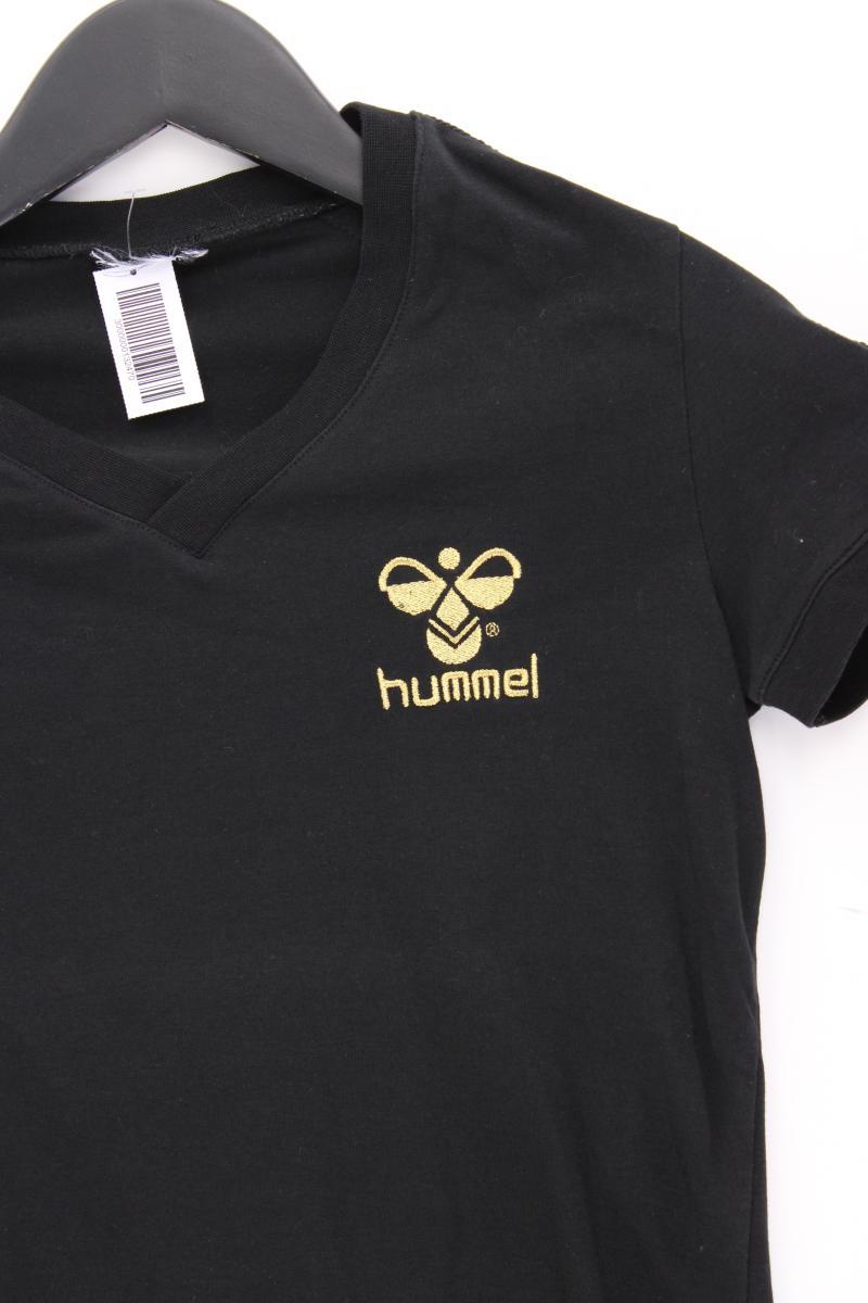 hummel Cropped Shirt Gr. XS Kurzarm schwarz aus Baumwolle