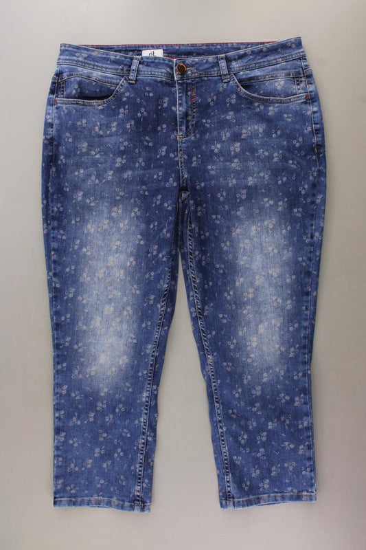 Street One 7/8 Jeans Gr. 46 mit Blumenmuster blau