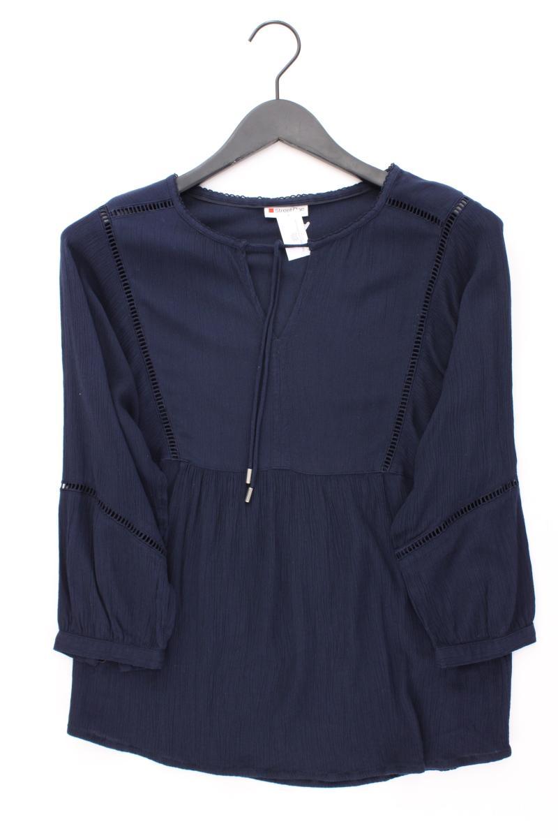 Street One Classic Bluse Gr. 34 3/4 Ärmel blau