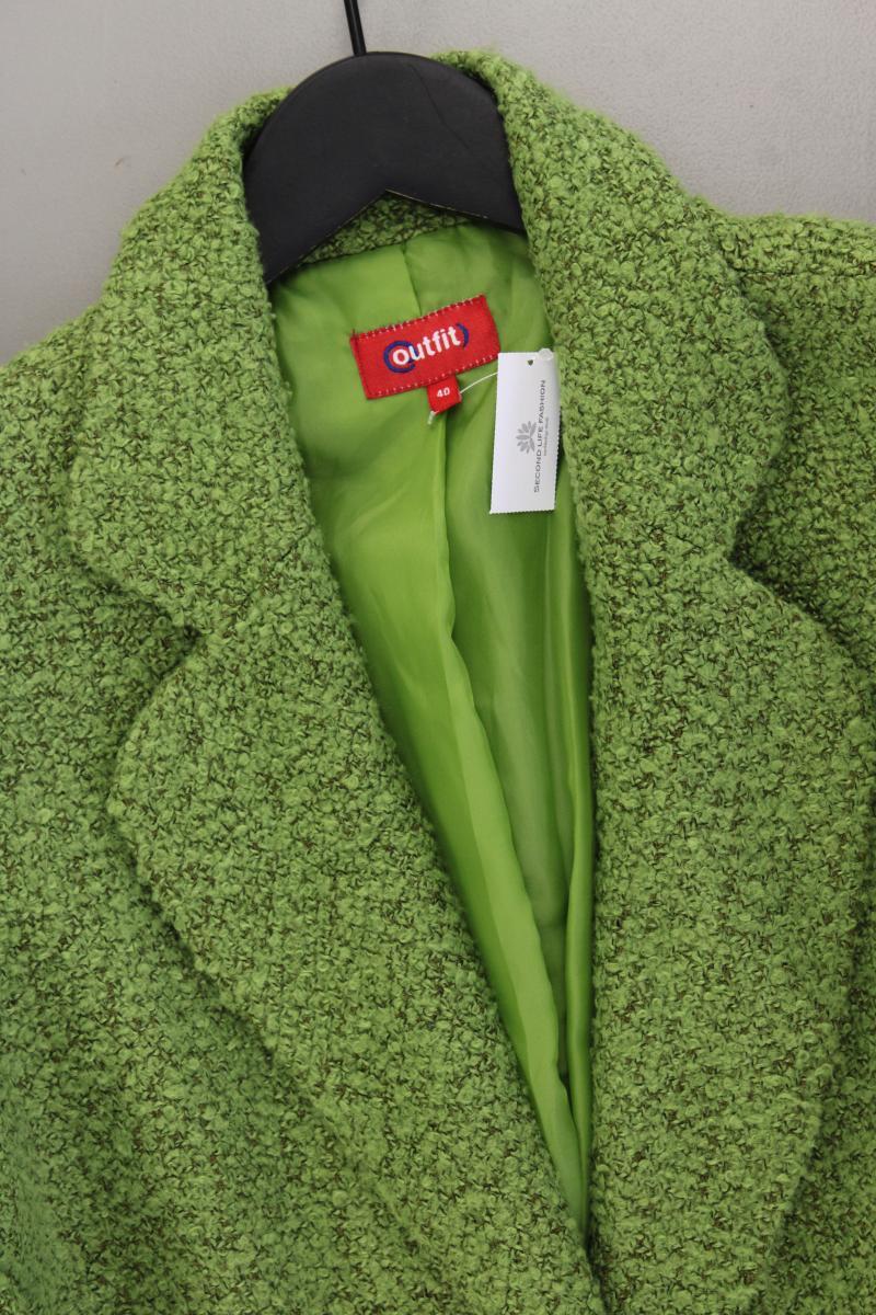 Outfit Blazer mit Wolle Gr. 40 Vintage grün