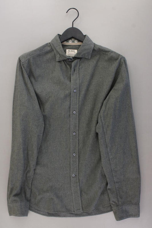 Fil Noir Langarmhemd für Herren Gr. Hemdgröße 42 olivgrün aus Baumwolle