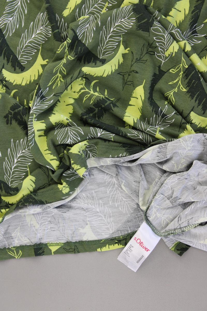 s.Oliver Kurzarmkleid Gr. 36 olivgrün aus Viskose