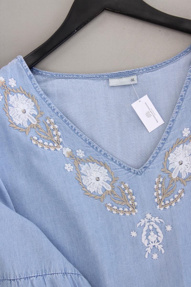Laura Torelli Kleid Gr. XL 3/4 Ärmel blau