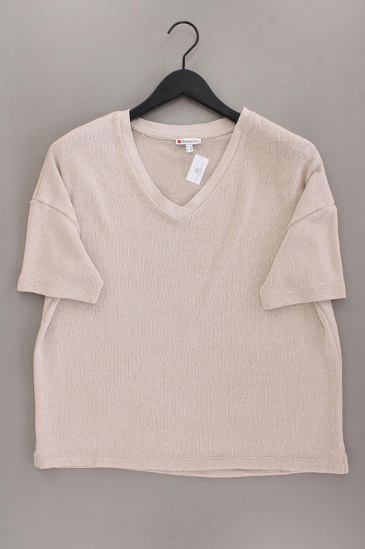 Street One Strickshirt Gr. 42 Kurzarm creme