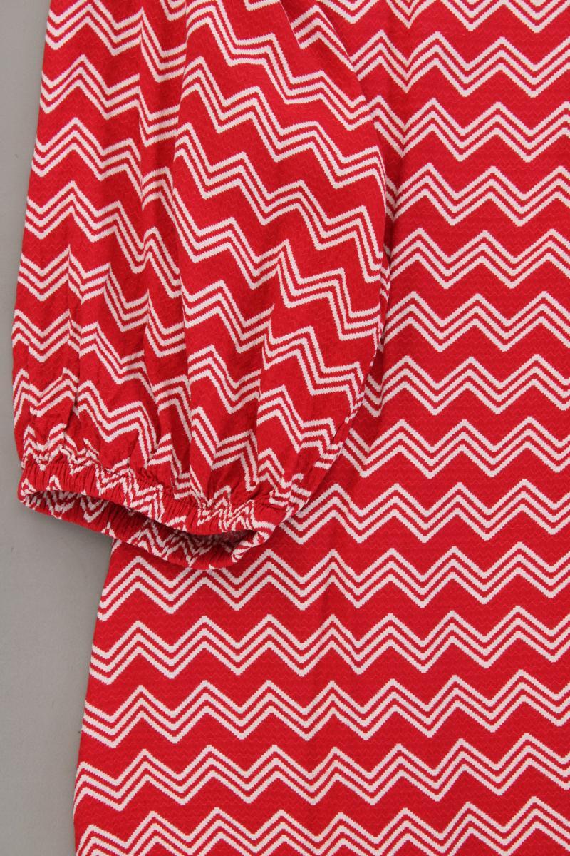 s.Oliver Classic Bluse Gr. 44 geometrisches Muster neuwertig 3/4 Ärmel rot