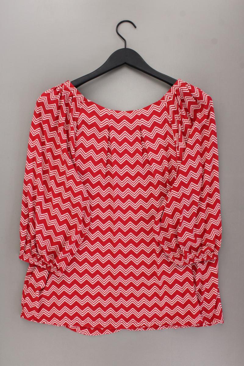 s.Oliver Classic Bluse Gr. 44 geometrisches Muster neuwertig 3/4 Ärmel rot