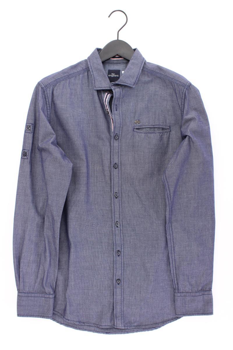 Engbers Langarmhemd für Herren Gr. Hemdgröße 39/40 blau aus Baumwolle