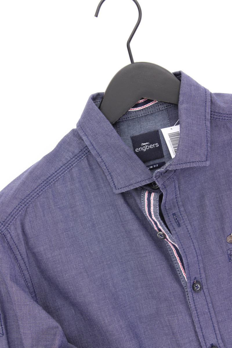 Engbers Langarmhemd für Herren Gr. Hemdgröße 39/40 blau aus Baumwolle