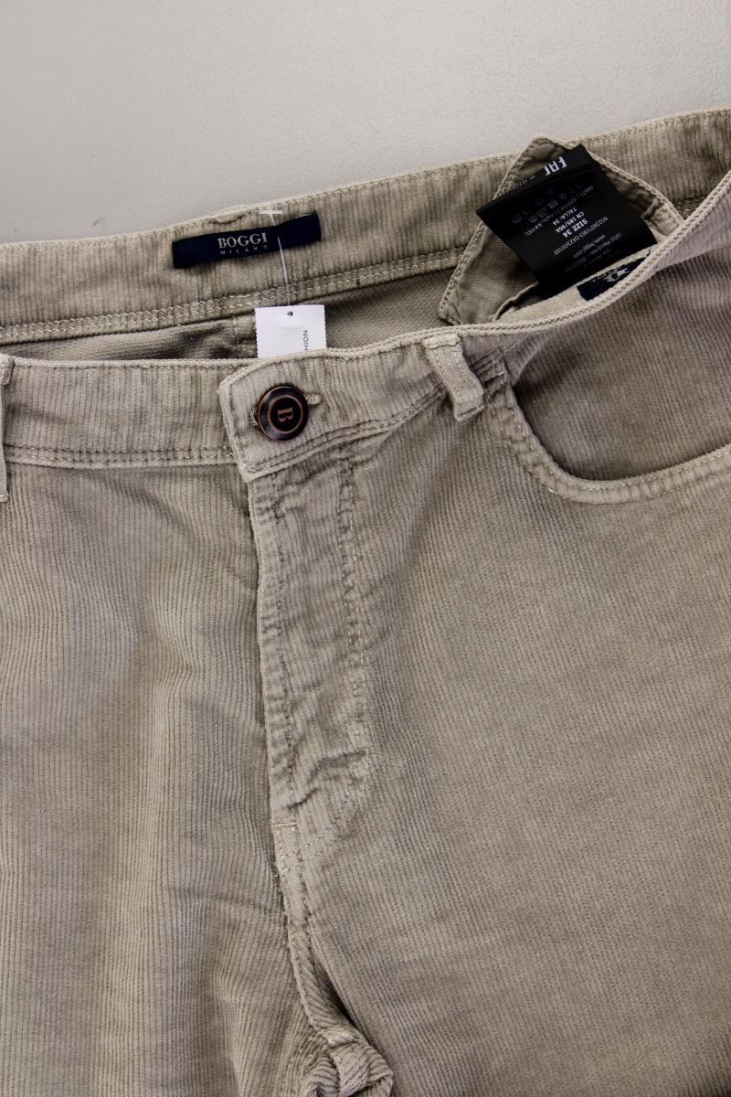 Boggi Cordhose für Herren Gr. W34 Modell Claude braun aus Baumwolle