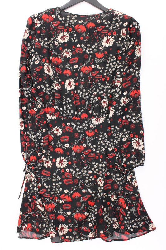 Langarmkleid Gr. 36 mit Blumenmuster mehrfarbig