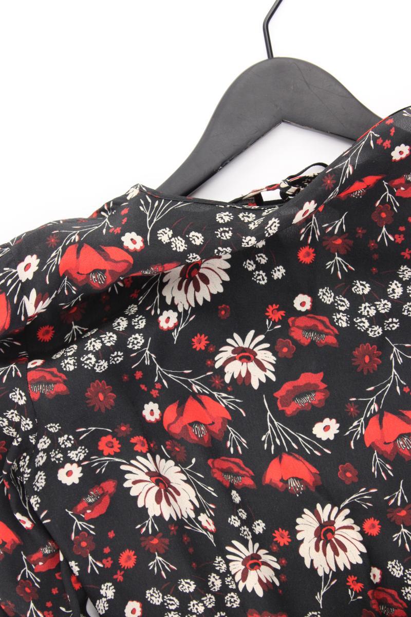 Langarmkleid Gr. 36 mit Blumenmuster mehrfarbig