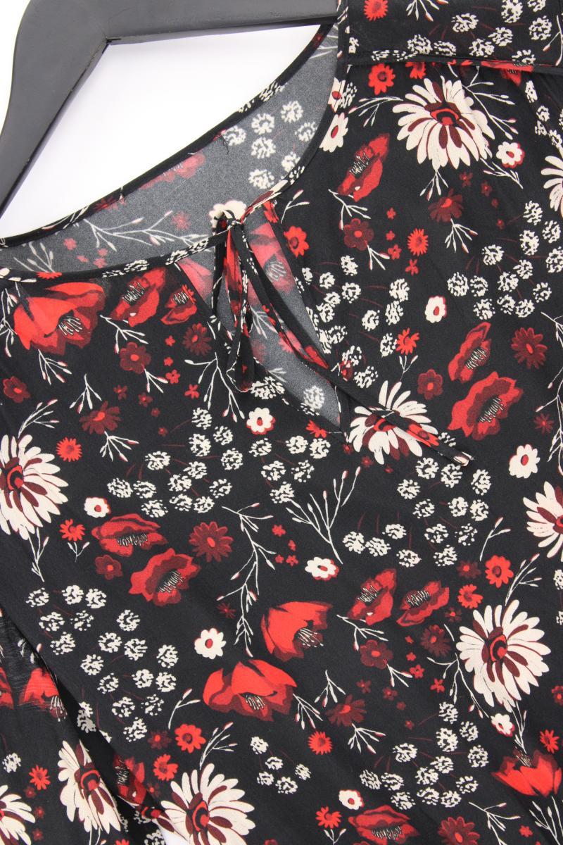 Langarmkleid Gr. 36 mit Blumenmuster mehrfarbig