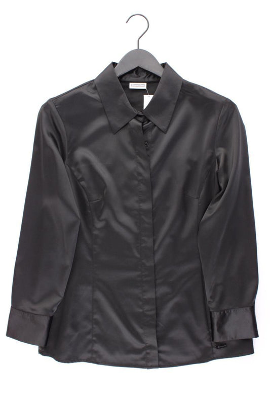 Street One Satinbluse Gr. 42 neuwertig Langarm schwarz
