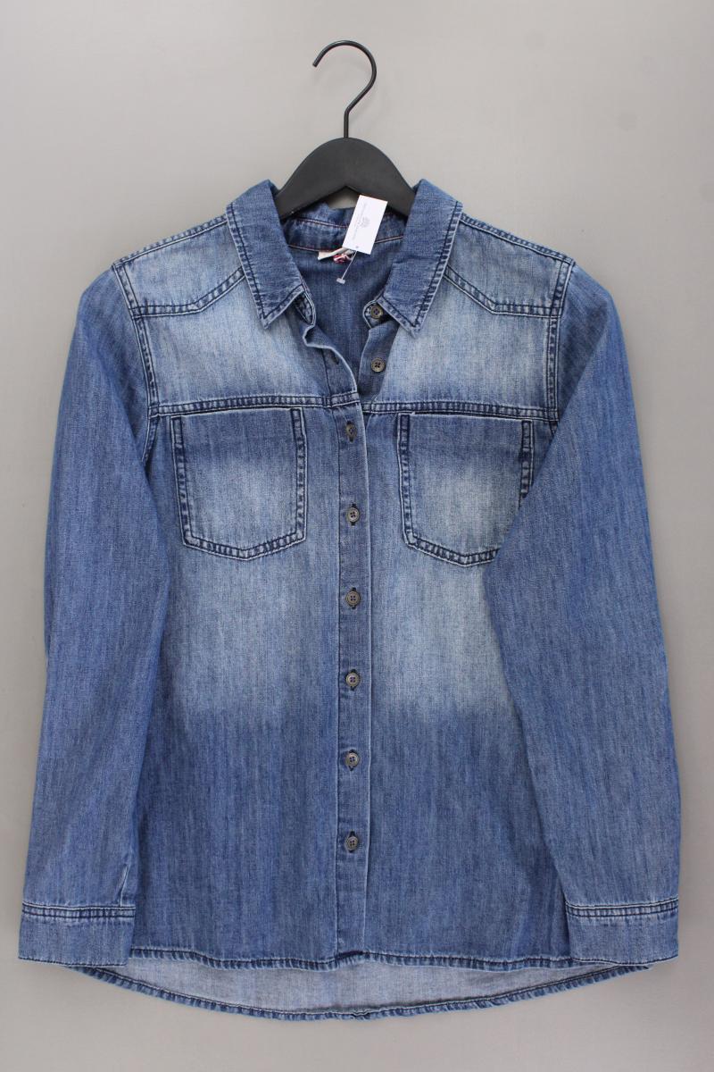 Street One Jeansbluse Gr. 38 Langarm blau aus Baumwolle