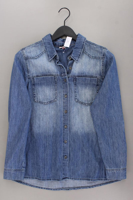 Street One Jeansbluse Gr. 38 Langarm blau aus Baumwolle