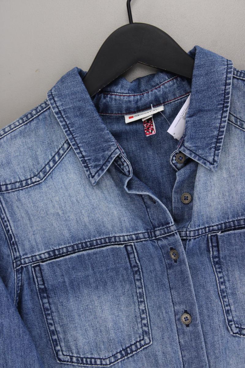 Street One Jeansbluse Gr. 38 Langarm blau aus Baumwolle