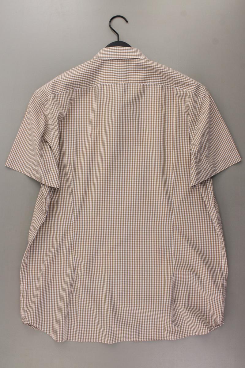 van Laack Karohemd für Herren Gr. Hemdgröße 44 kariert Kurzarm braun