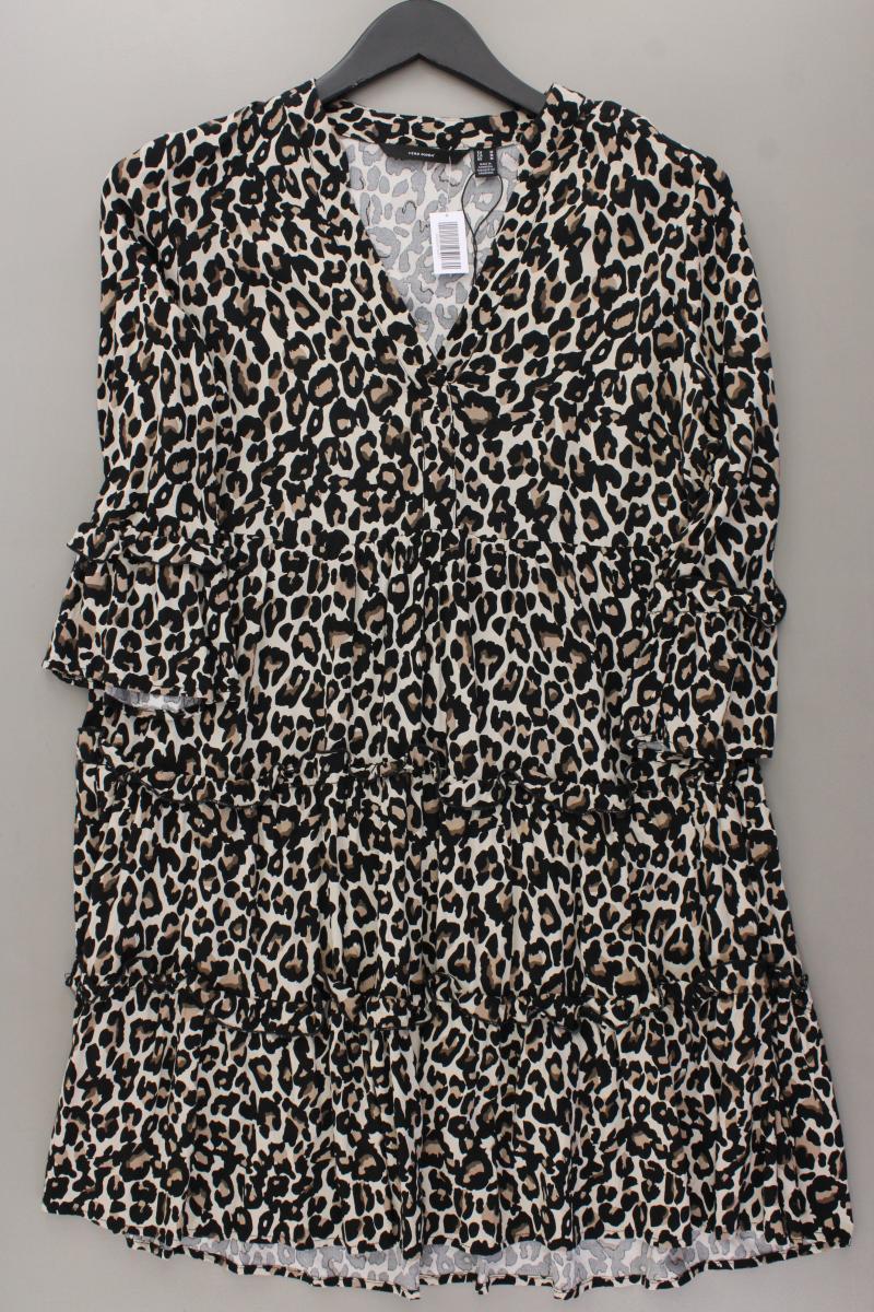 Vero Moda Bluse Gr. M mit Tierdruck 3/4 Ärmel braun aus Viskose
