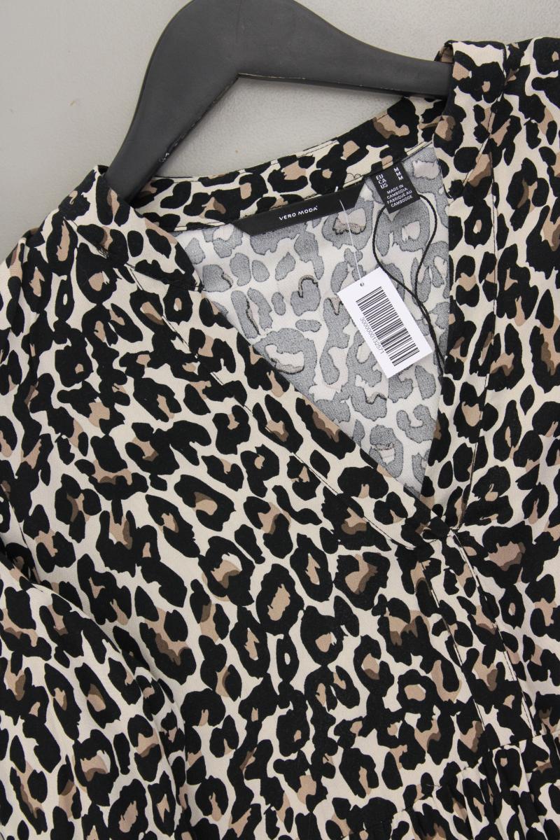 Vero Moda Bluse Gr. M mit Tierdruck 3/4 Ärmel braun aus Viskose