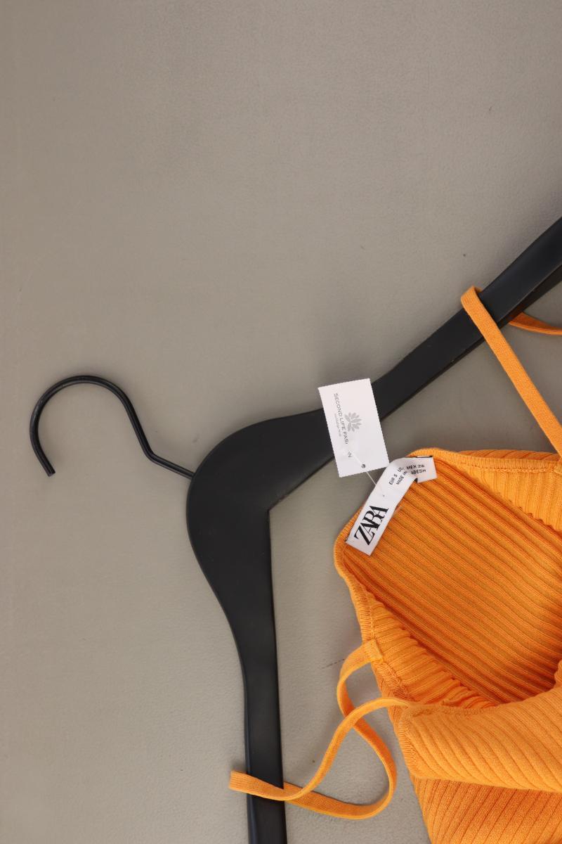 Zara Schlauchkleid Gr. S Träger orange aus Viskose
