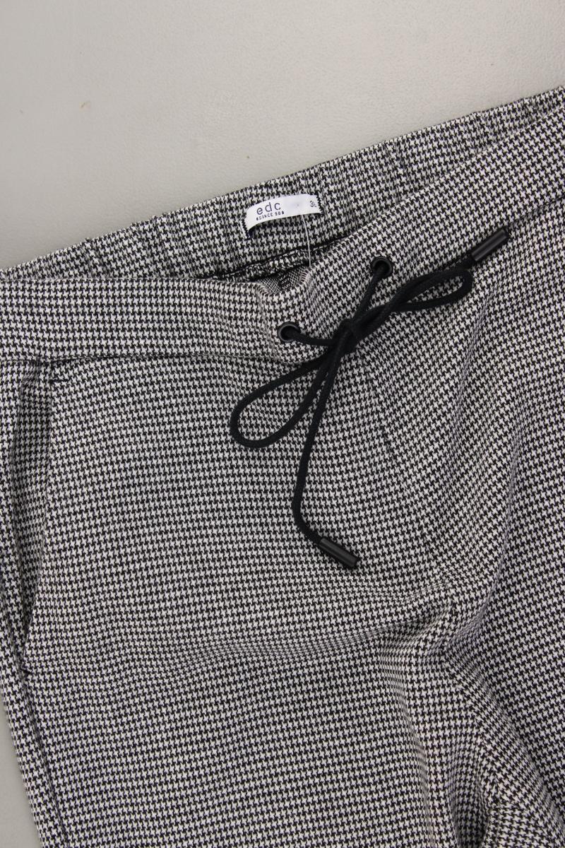edc by Esprit Stoffhose Gr. 36/L28 hahnentritt grau aus Polyester