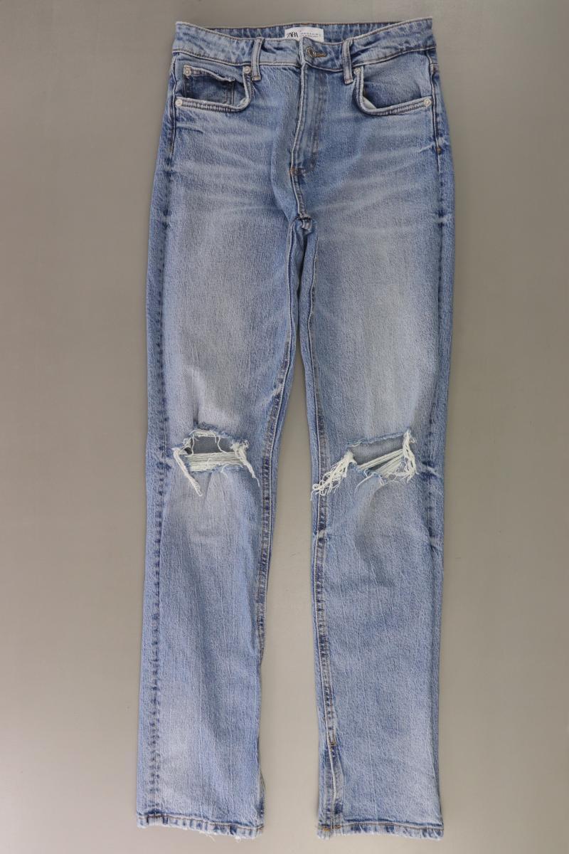 Zara Straight Jeans Gr. 36 blau aus Baumwolle