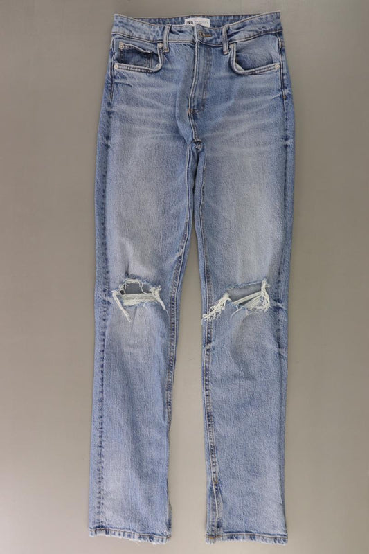 Zara Straight Jeans Gr. 36 blau aus Baumwolle
